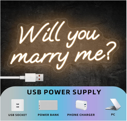 Will You Marry Me LED Neon Sign